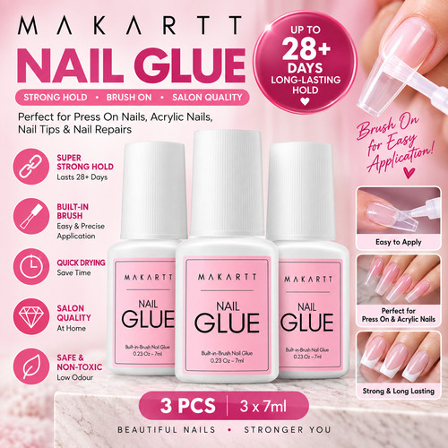 Makartt 3pc strong nail glue - strong,