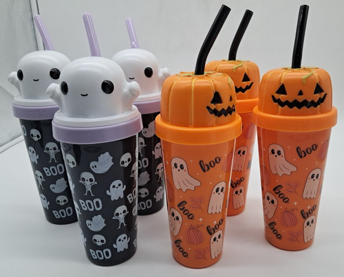 Halloween 6pc plastic tumblers - plastic,