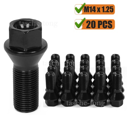 20pc black bmw wheel bolts - black,