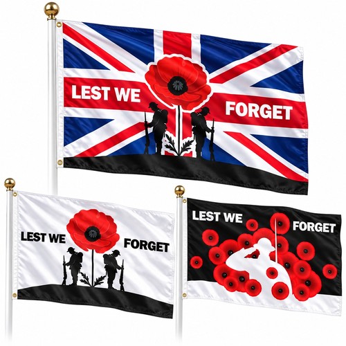 3pc remembrance day flag - 3pc,