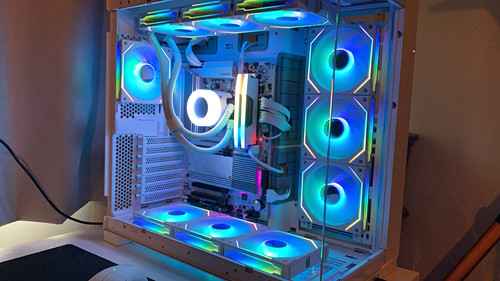 Custom white rgb gaming - white,